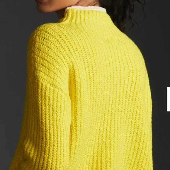 The Maeve Mock-Neck Color-Tipped Sweater - Picture 3 of 8